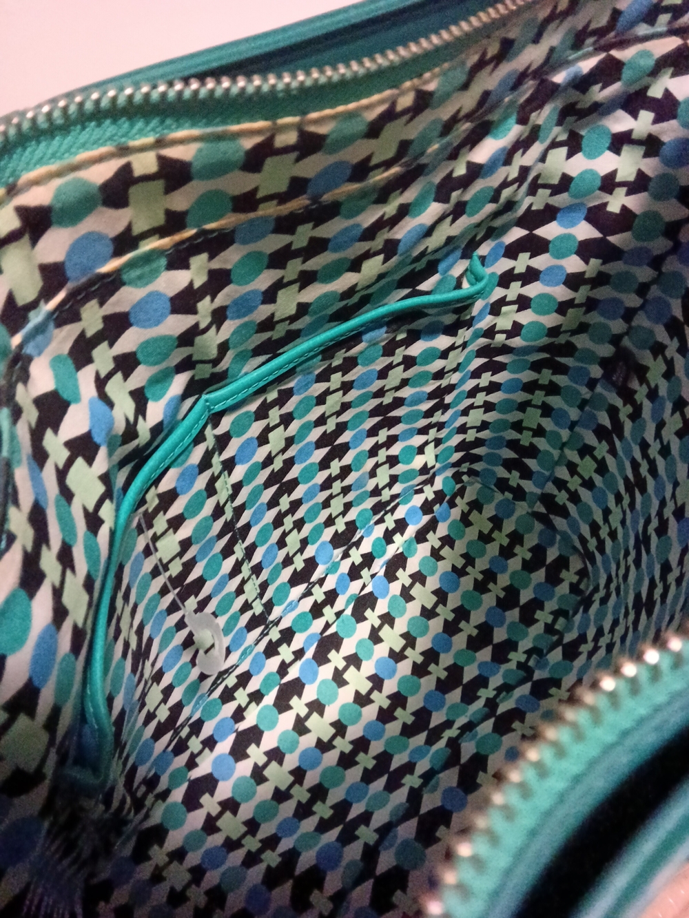 Vera Bradley Teal Dual Top-Handle Tote Bag - NWOT - Picture 5 of 5